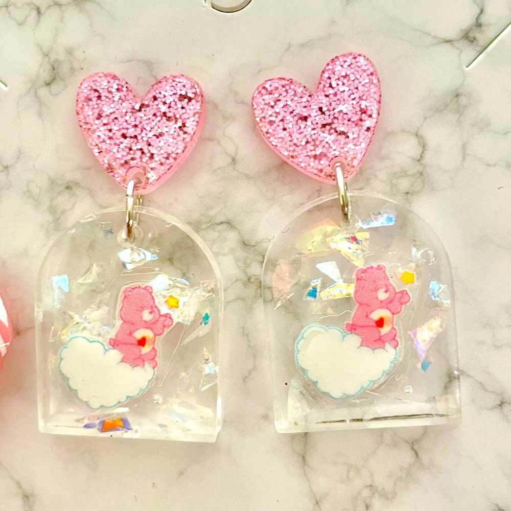 Care Bear Acrylic Dangle Earrings